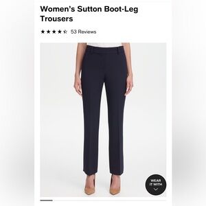 Navy Tommy Hilfiger boot leg trousers/dress pants